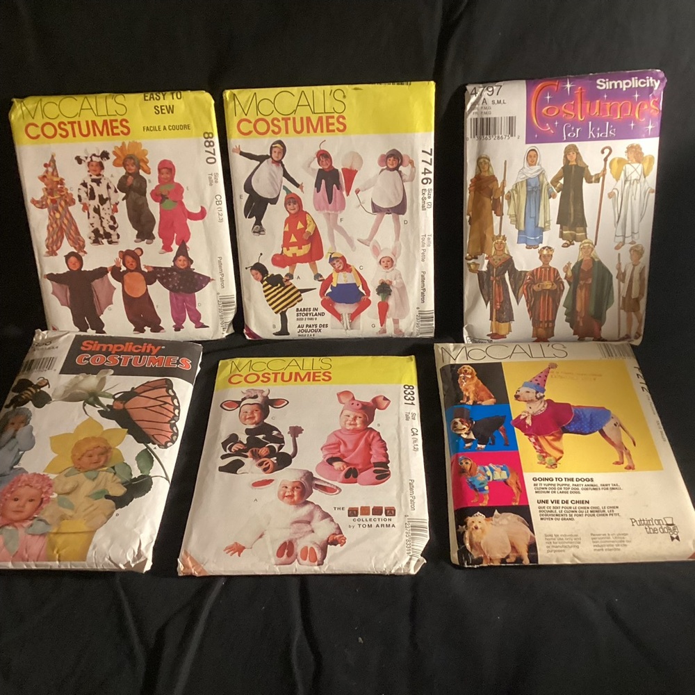 Costume patterns to sew by McCall & Simplicity.